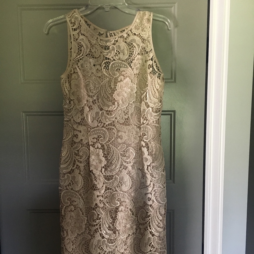Champagne Lace Dress- worn once